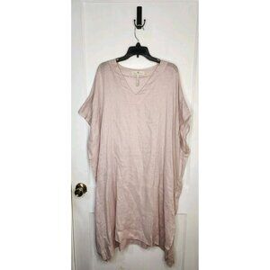 One Size Crown Linen Designs 100% Linen Dusty Pink Jasmine Kaftan